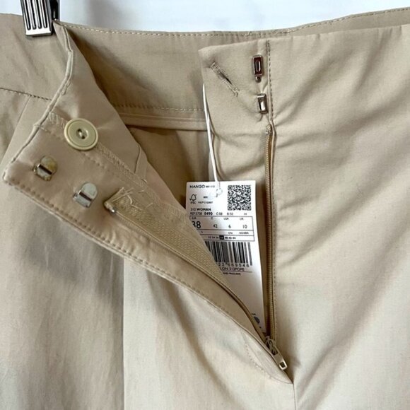 Mango Pope Classic Pants, Women - Beige. Size: 6 (US). NWT - Picture 6 of 9